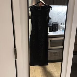 Zara black midi dress